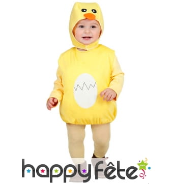 Déguisement de petit poussin jaune pour bébé