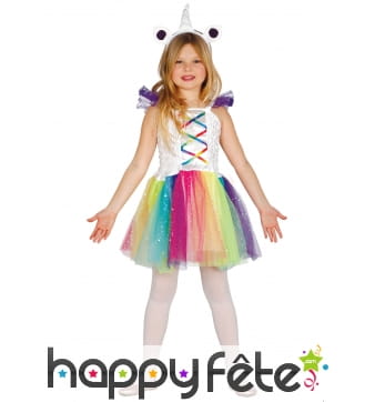 Déguisement de petite licorne avec tutu