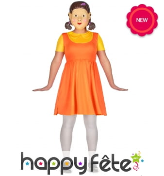 Déguisement de poupée avec masque pour femme