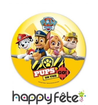 Disque de Pups on the go ! en azyme de 20 cm