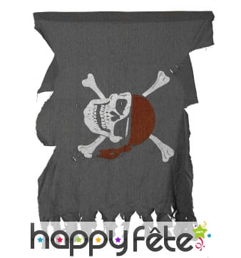 Drapeau de pirate déchiré, 74 x 102 cm