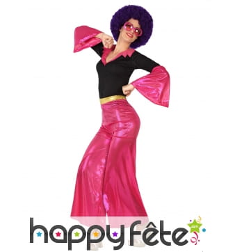 Déguisement disco rose pour femme