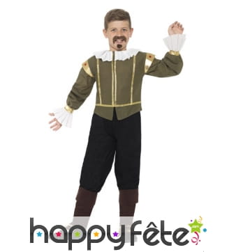 Déguisement de Shakespeare pour enfant