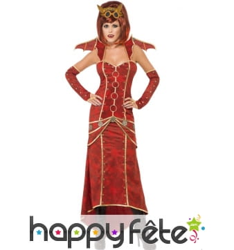 Déguisement diable steampunk rouge