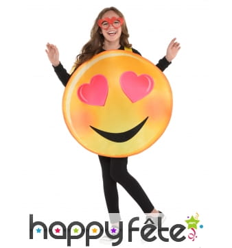 Déguisement du smiley amoureux pour enfant