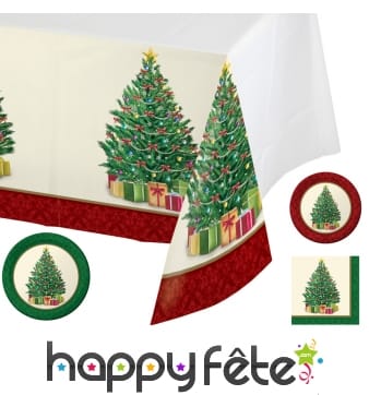 Déco de table imprimé Sapin de Noël