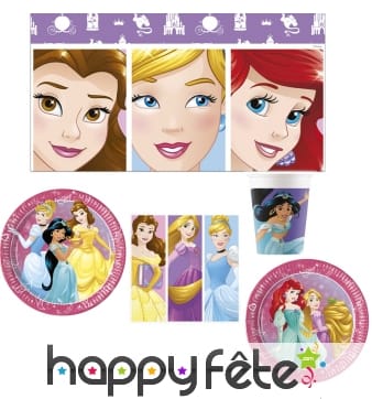 Déco de table Princesses Disney pour anniversaire
