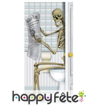 Decor de toilette squelette