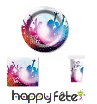 Décoration de table Crazy Party blanc
