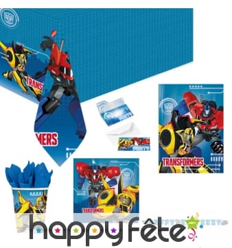 Décoration de table Transformers pour anniversaire