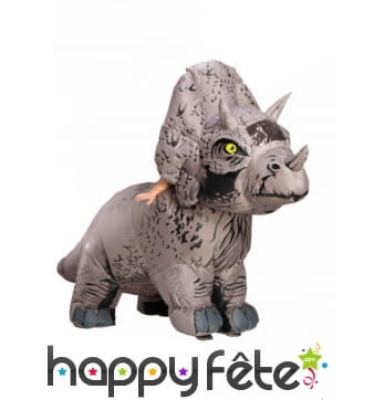 Déguisement de triceratop gonflable pour adulte