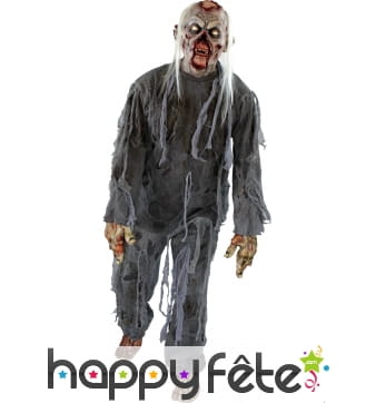 Déguisement de zombie aspect usé et déchiré