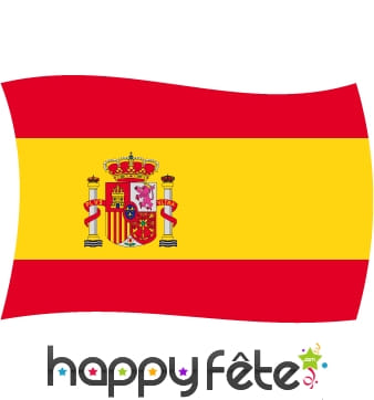 Drapeau Espagne avec écusson (100x150)