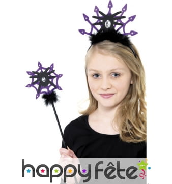 Diadème et baguette gothique