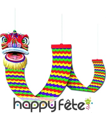 Dragon en carton à suspendre