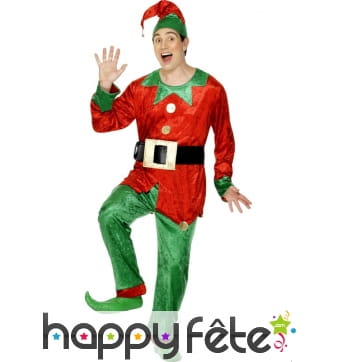 Déguisement elfe homme aide noel