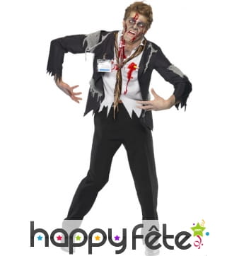 Déguisement employé zombie