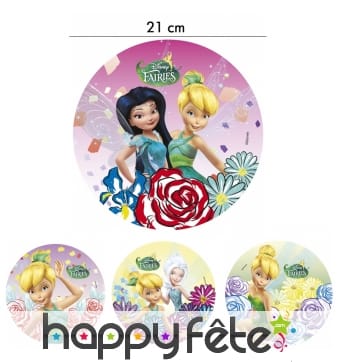 Disque Fée Clochette et ses amies en azyme de 21cm