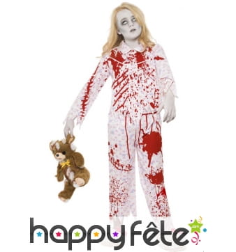 Déguisement fille pyjama zombie