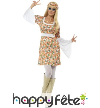 Déguisement flower power femme