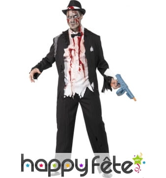 Déguisement gangster zombie