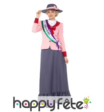 Déguisement historique de Suffragette pour femme