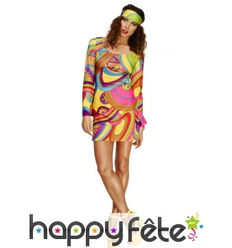 Déguisement hippie fleurs femme sexy