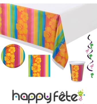 Déco Hawaï pour table