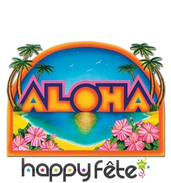 Décor imprimé Aloha de 45 x 63 cm