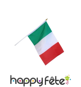 Drapeau italie sur tige. 30 x 45 cm