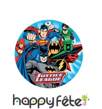 Disque Justice League en azyme de 20cm