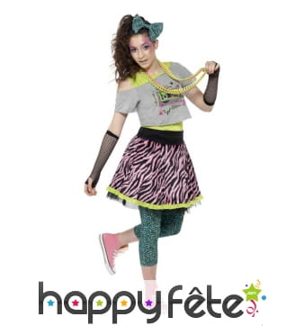 Déguisement look années 80 pour adolescente
