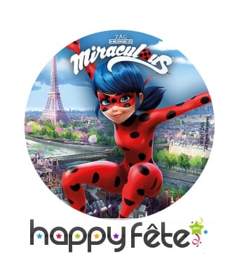 Disque Ladybug en sucre de 16cm