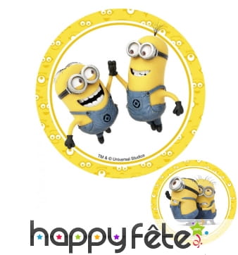 Disque Les Minions en azyme de 14,5 cm