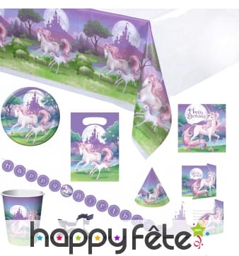 Décorations Licorne pour table d'anniversaire