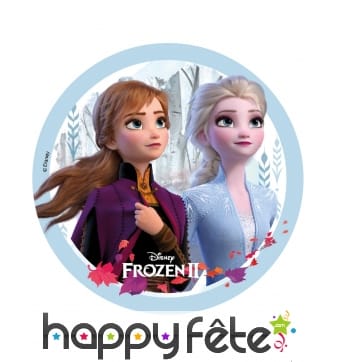 Disque La Reine des Neiges 2 en amidon de 18,5 cm