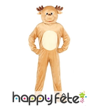 Déguisement mascotte de renne pour adulte