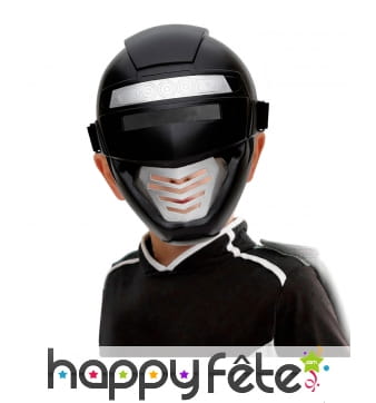 Demi masque de power ranger noir pour enfant