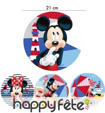 Disque Minnie et Mickey en azyme de 21cm