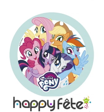 Disque My Little Pony de 21 cm en sucre