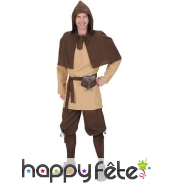Déguisement médiéval marron pour homme