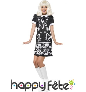 Déguisement monochrome Missy année 60