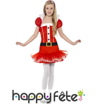 Déguisement miss noel enfant rouge