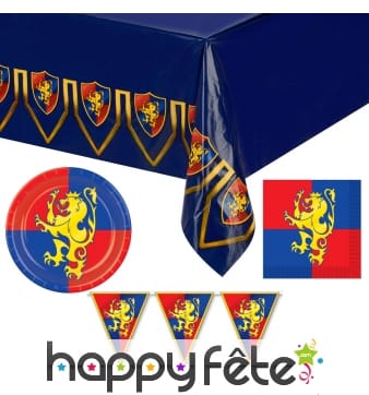 Déco médiévale pour table d'anniversaire