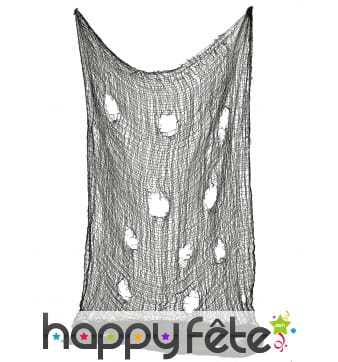 Drap noir troué pour Halloween
