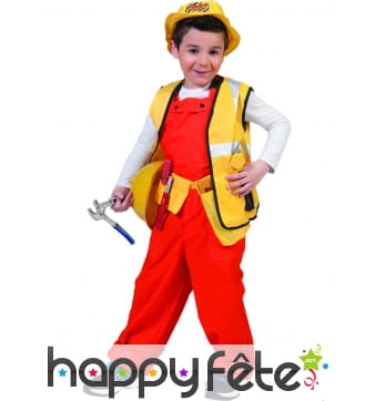 Déguisement ouvrier de chantier pour enfant