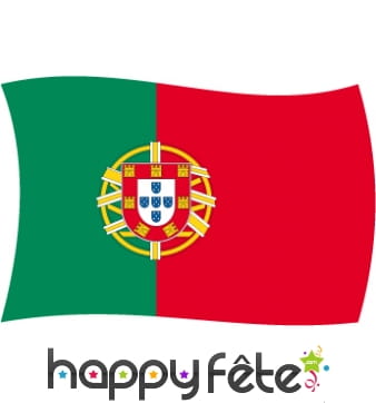 Drapeau Portugal avec écusson (150x225)