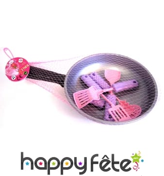 Dinette poêle de 30 cm avec ustensiles