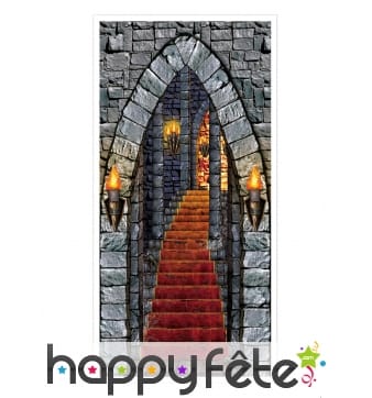 Déco pour porte château hantée