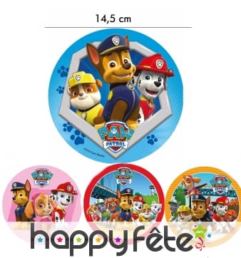 Disque Pat Patrouille de 14,5 cm en azyme